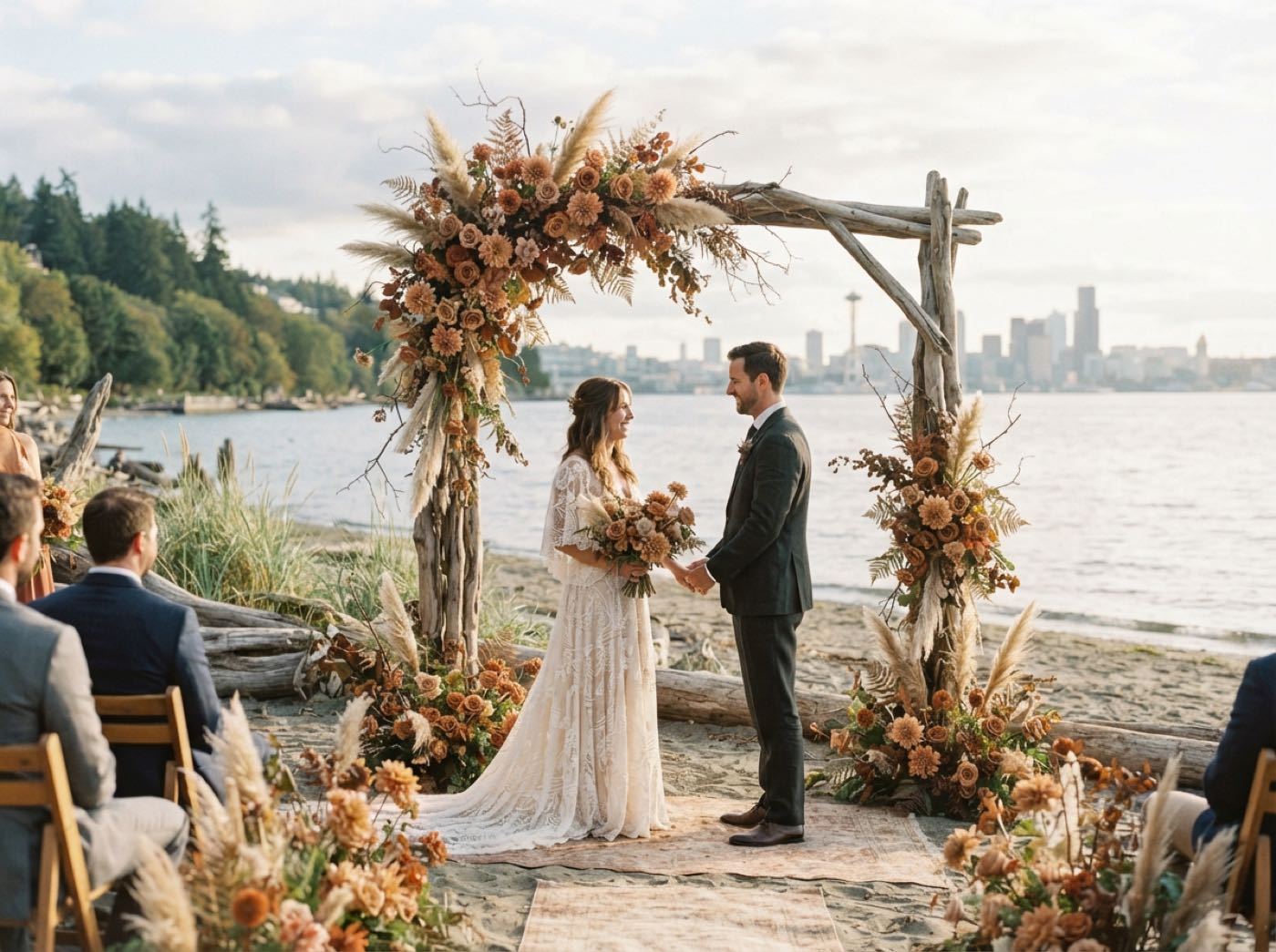 A floral arch at Golden Gardens